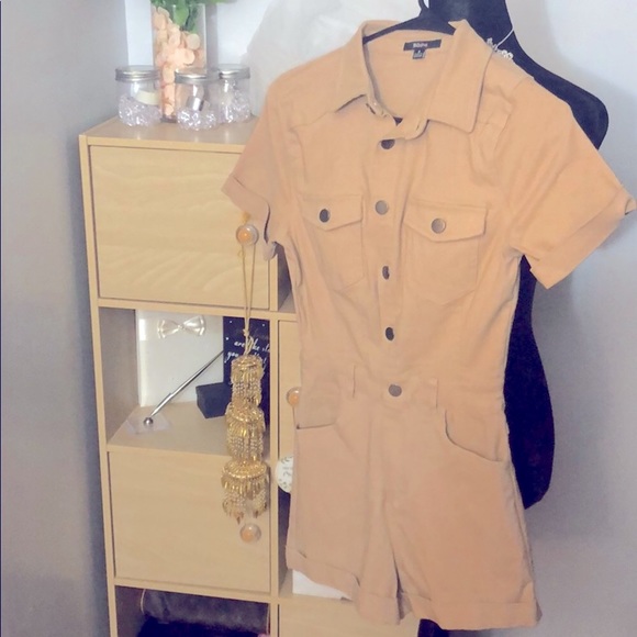 Fashion Nova Pants - Taupe Romper